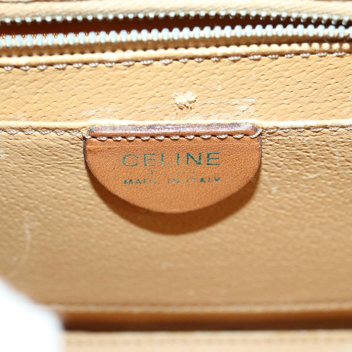 Celine Macadam Canvas Hand Bag PVC 2way Brown Auth 66450