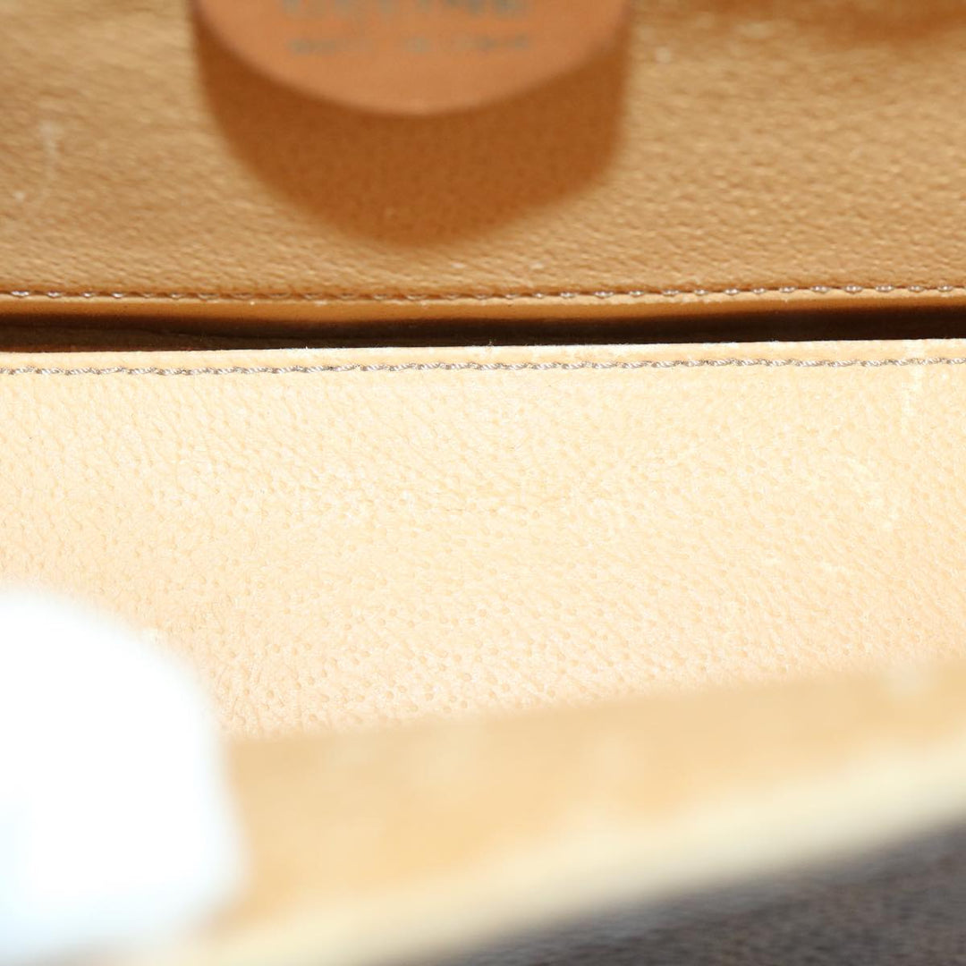 Celine Macadam Canvas Hand Bag PVC 2way Brown Auth 66450