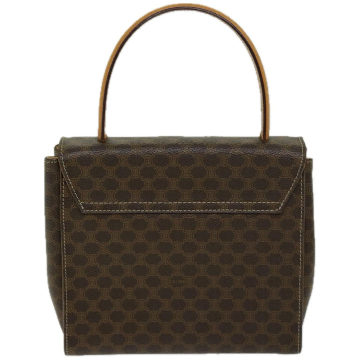 Celine Macadam Canvas Hand Bag PVC 2way Brown Auth 66450