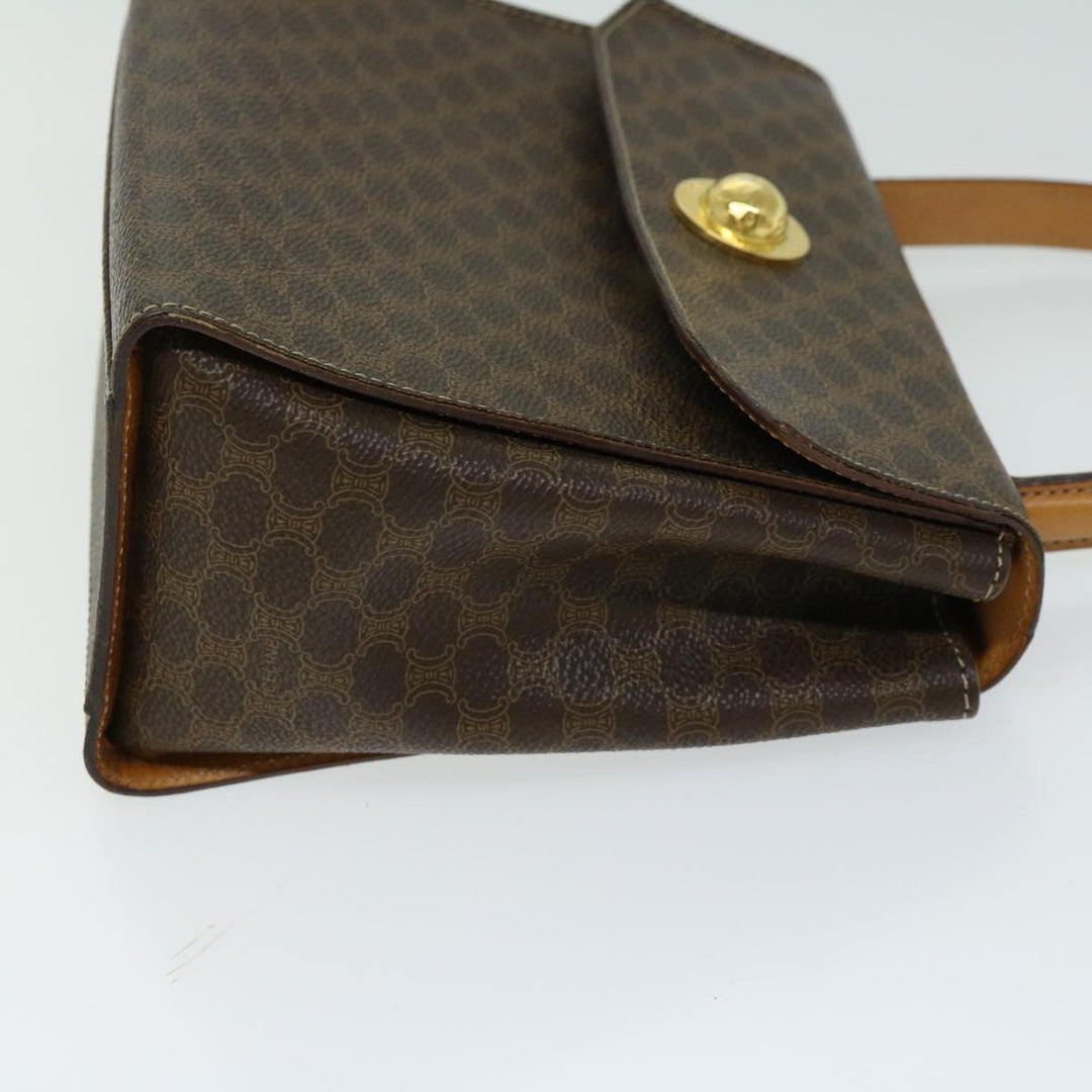 Celine Macadam Canvas Hand Bag PVC 2way Brown Auth 66450