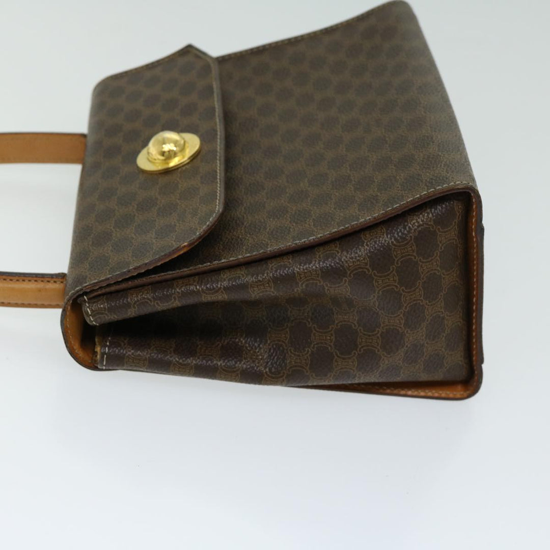 Celine Macadam Canvas Hand Bag PVC 2way Brown Auth 66450