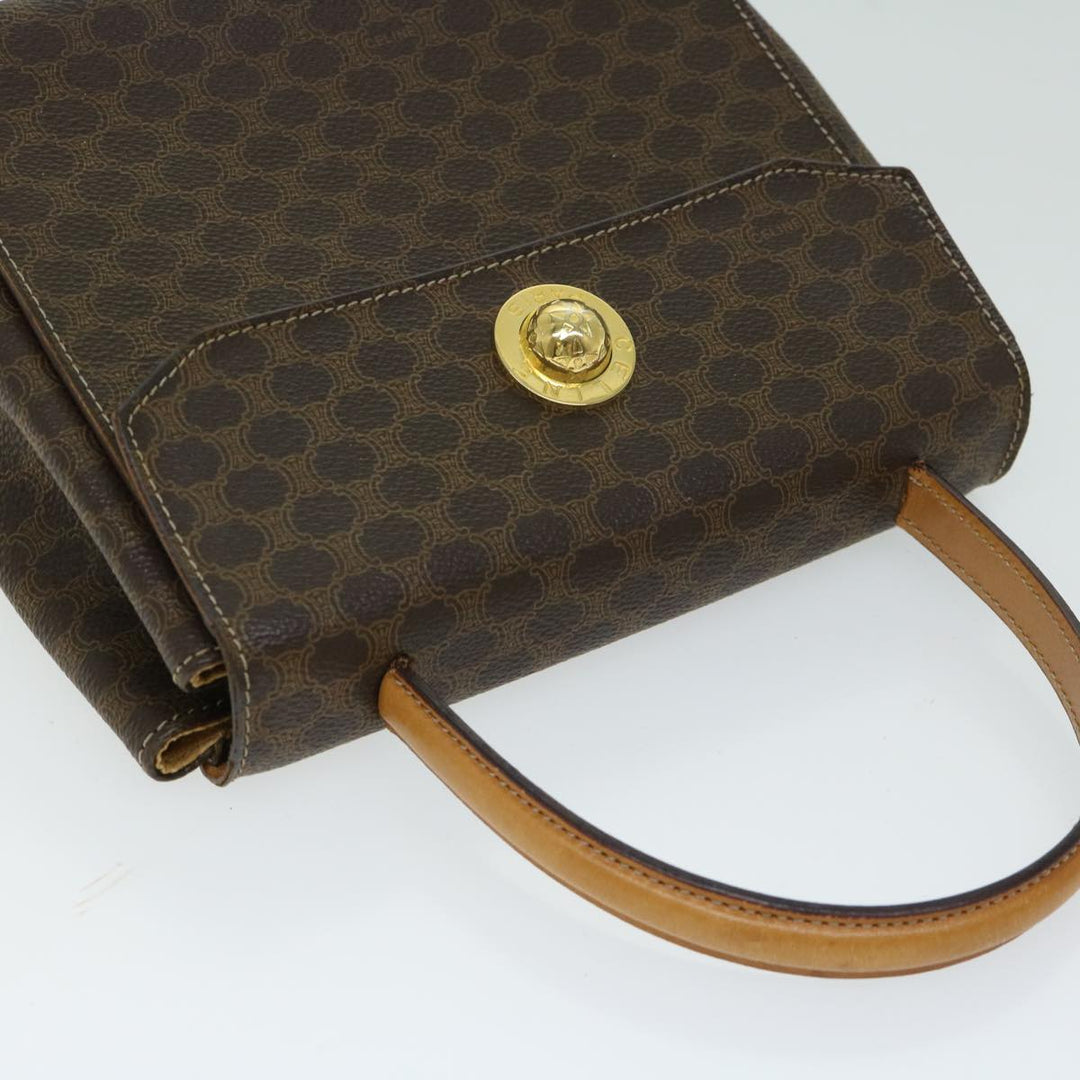 Celine Macadam Canvas Hand Bag PVC 2way Brown Auth 66450