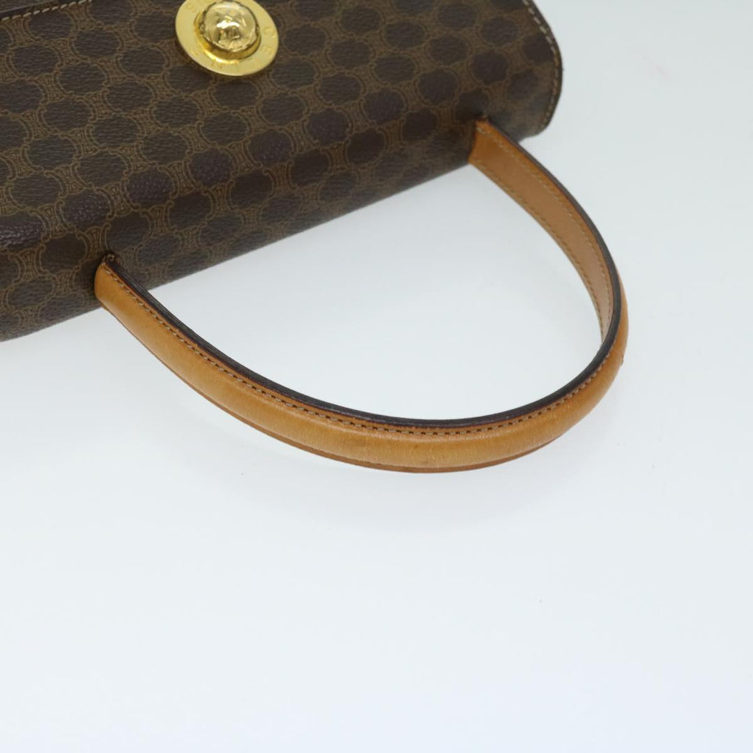 Celine Macadam Canvas Hand Bag PVC 2way Brown Auth 66450