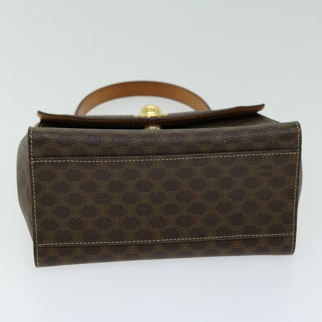 Celine Macadam Canvas Hand Bag PVC 2way Brown Auth 66450