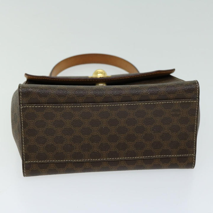 Celine Macadam Canvas Hand Bag PVC 2way Brown Auth 66450
