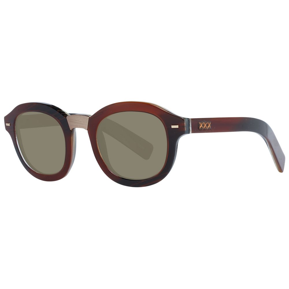 Zegna Couture Brown Men Men's Sunglasses