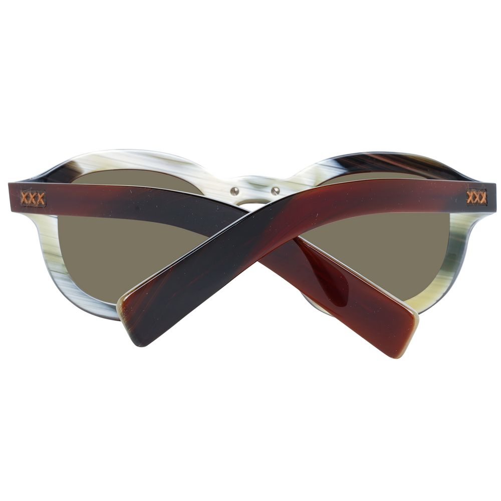 Zegna Couture Brown Men Men's Sunglasses