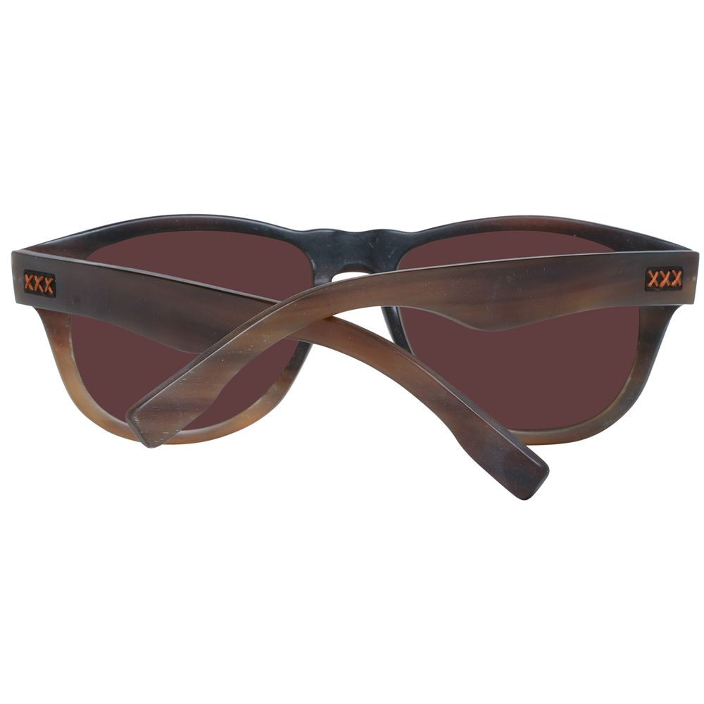 Zegna Couture Brown Men Men's Sunglasses