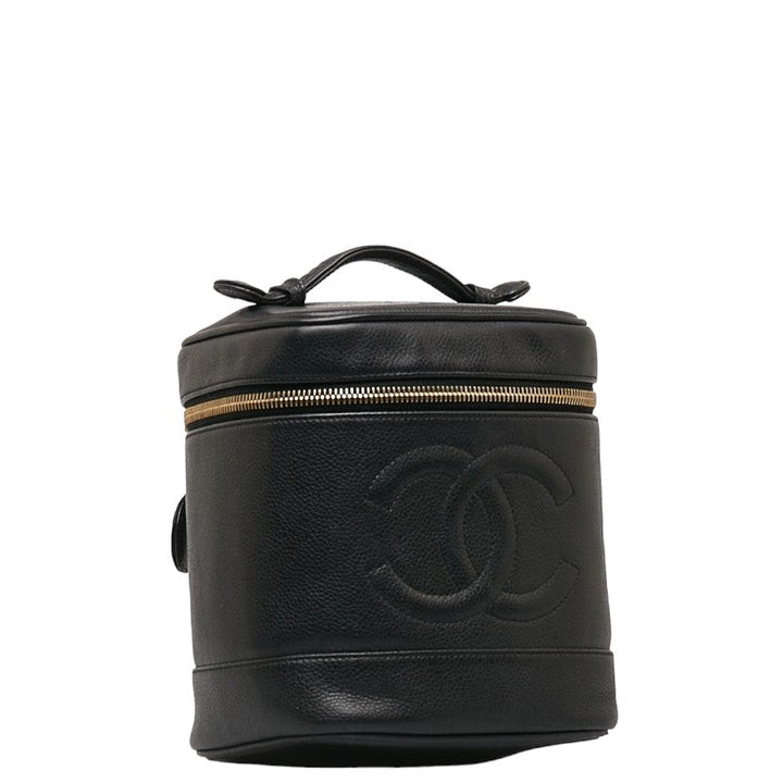 Top Quality Chanel DECACOCOMARK Handbag Vanity Bag Black Caviar S  CHANEL