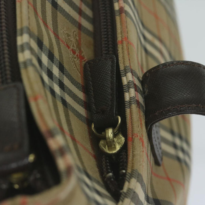 Burberry Nova Check Tote Bag Canvas Beige Auth 66489