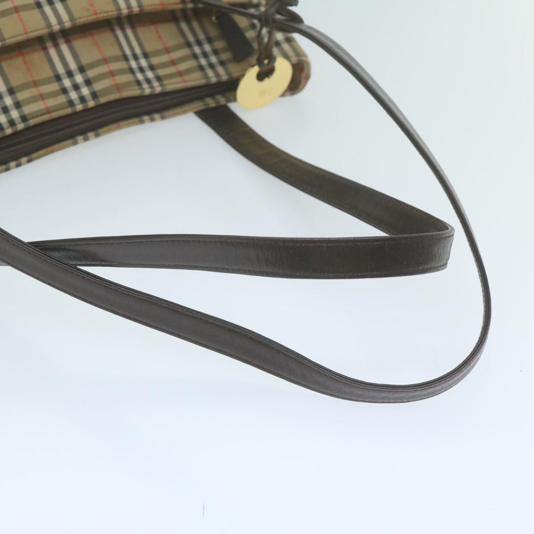 Burberry Nova Check Tote Bag Canvas Beige Auth 66489