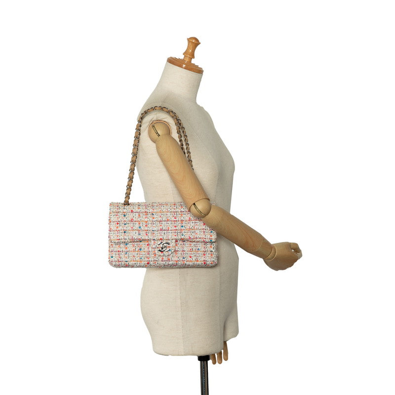 Top Quality Chanel Coco  Chain Shoulder Bag White Multicolor Tweed  Chanel