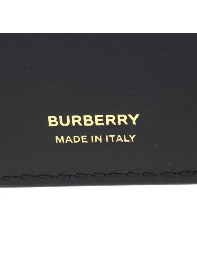 Burberry Monogram Motif Grainy Leather Folding Wallet Black