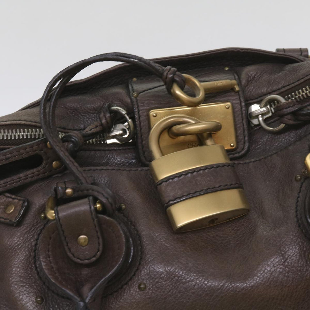 Chloe Paddington Shoulder Bag Leather Brown 66641
