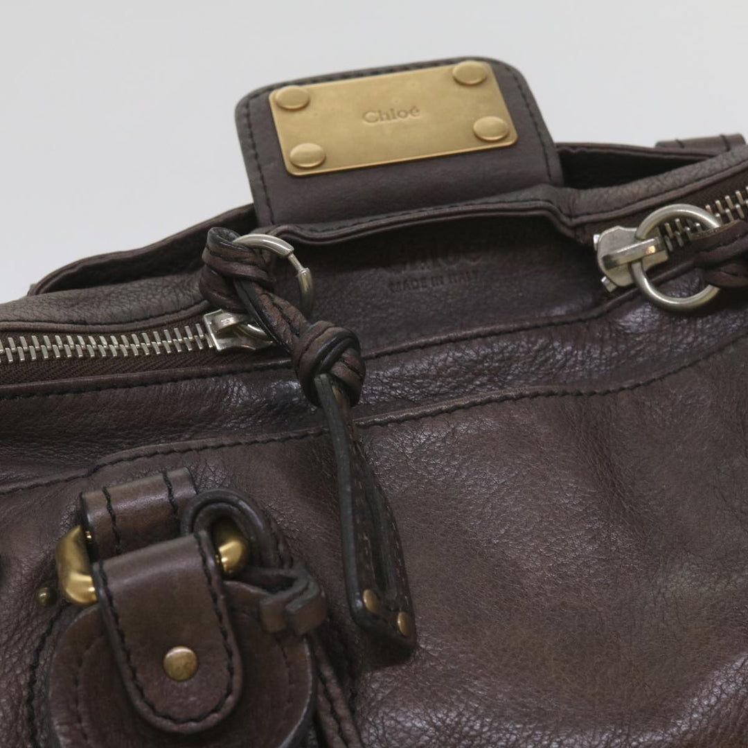 Chloe Paddington Shoulder Bag Leather Brown 66641