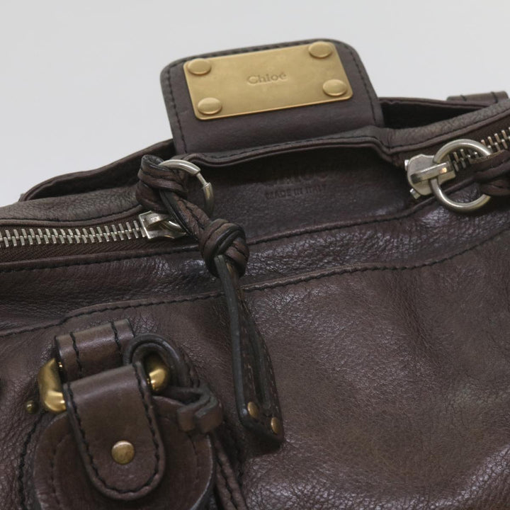 Chloe Paddington Shoulder Bag Leather Brown 66641