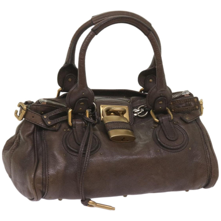 Chloe Paddington Shoulder Bag Leather Brown 66641
