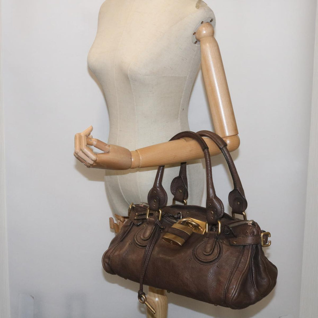 Chloe Paddington Shoulder Bag Leather Brown 66641