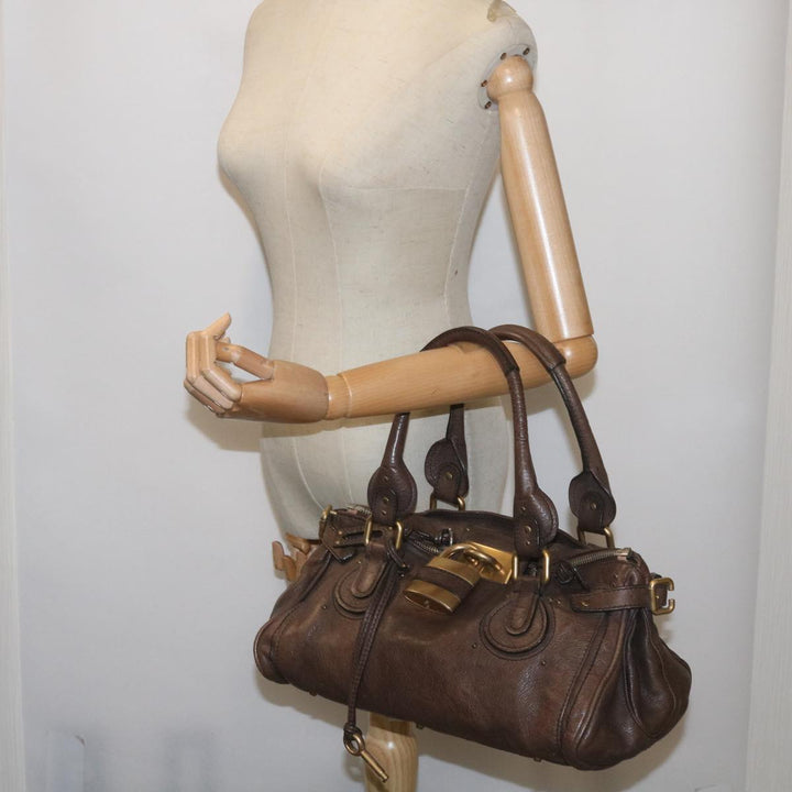 Chloe Paddington Shoulder Bag Leather Brown 66641