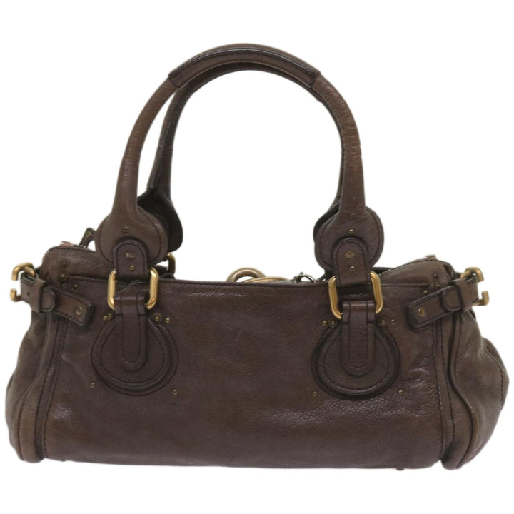 Chloe Paddington Shoulder Bag Leather Brown 66641