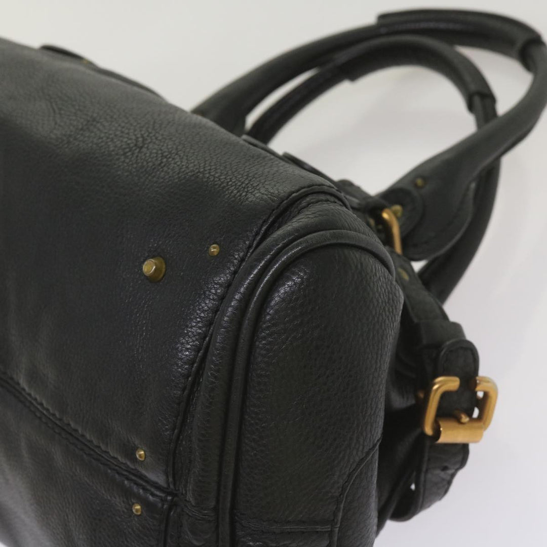 Chloe Paddington Shoulder Bag Leather Black 66642