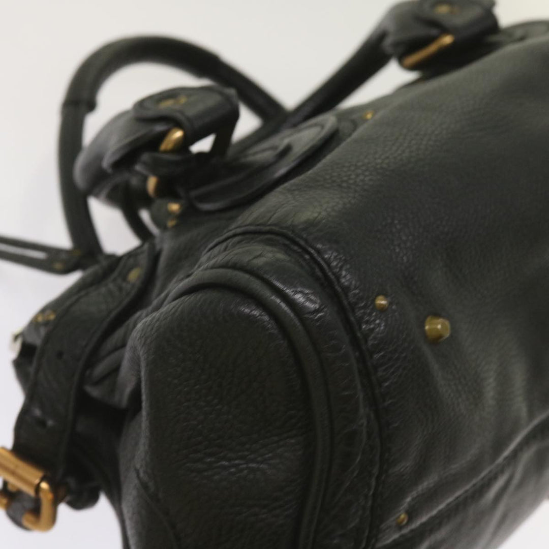 Chloe Paddington Shoulder Bag Leather Black 66642