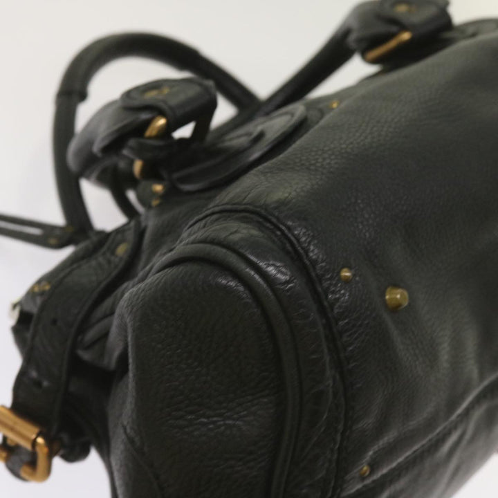 Chloe Paddington Shoulder Bag Leather Black 66642