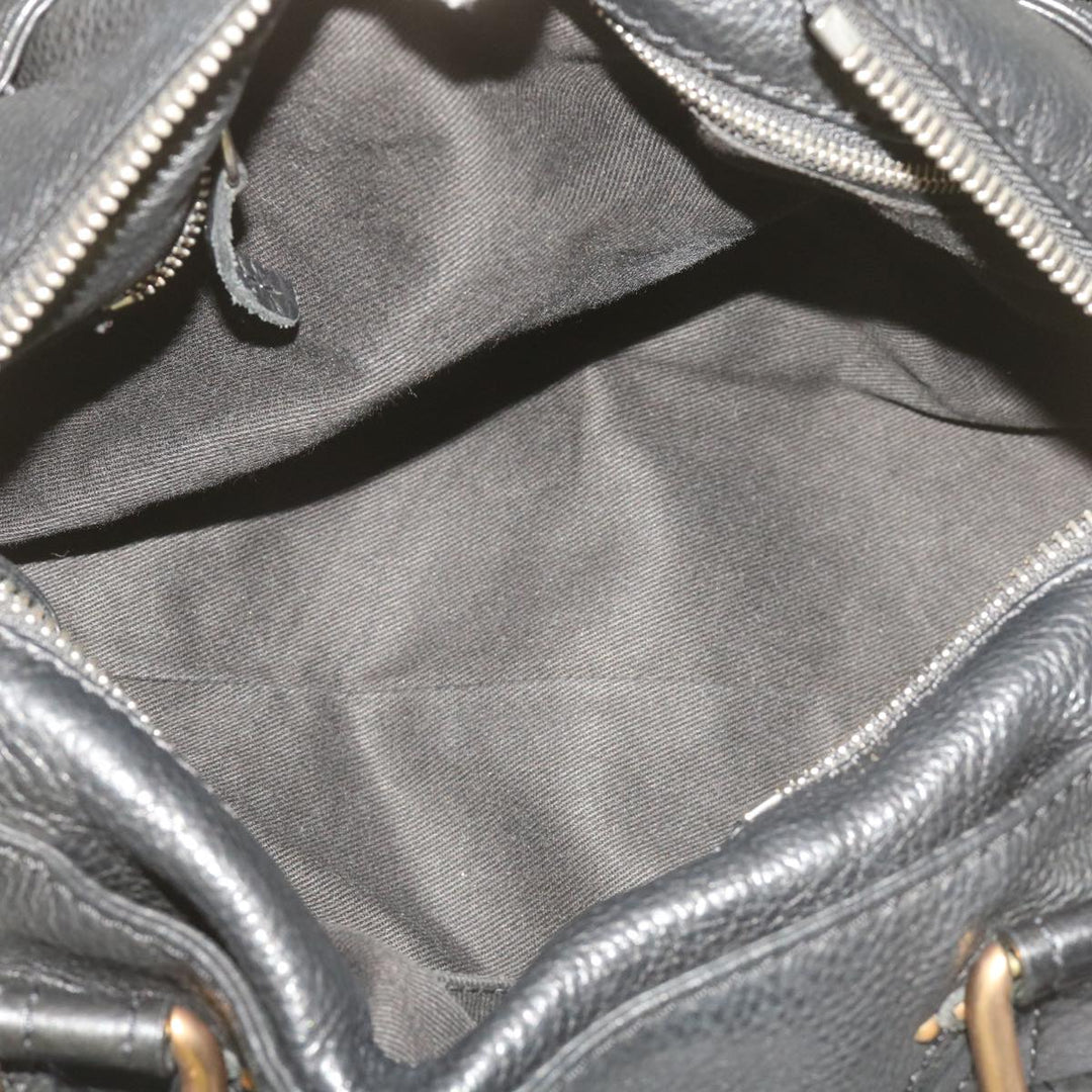 Chloe Paddington Shoulder Bag Leather Black 66642