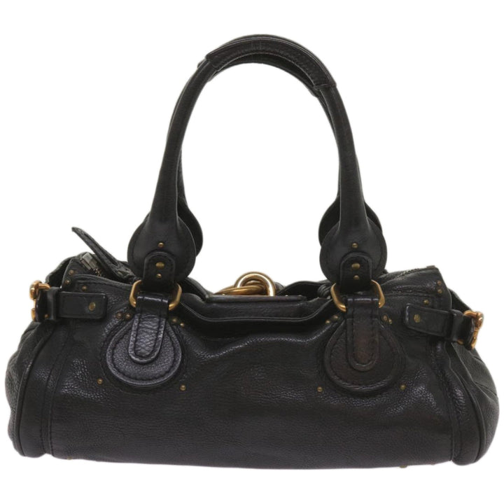 Chloe Paddington Shoulder Bag Leather Black 66642