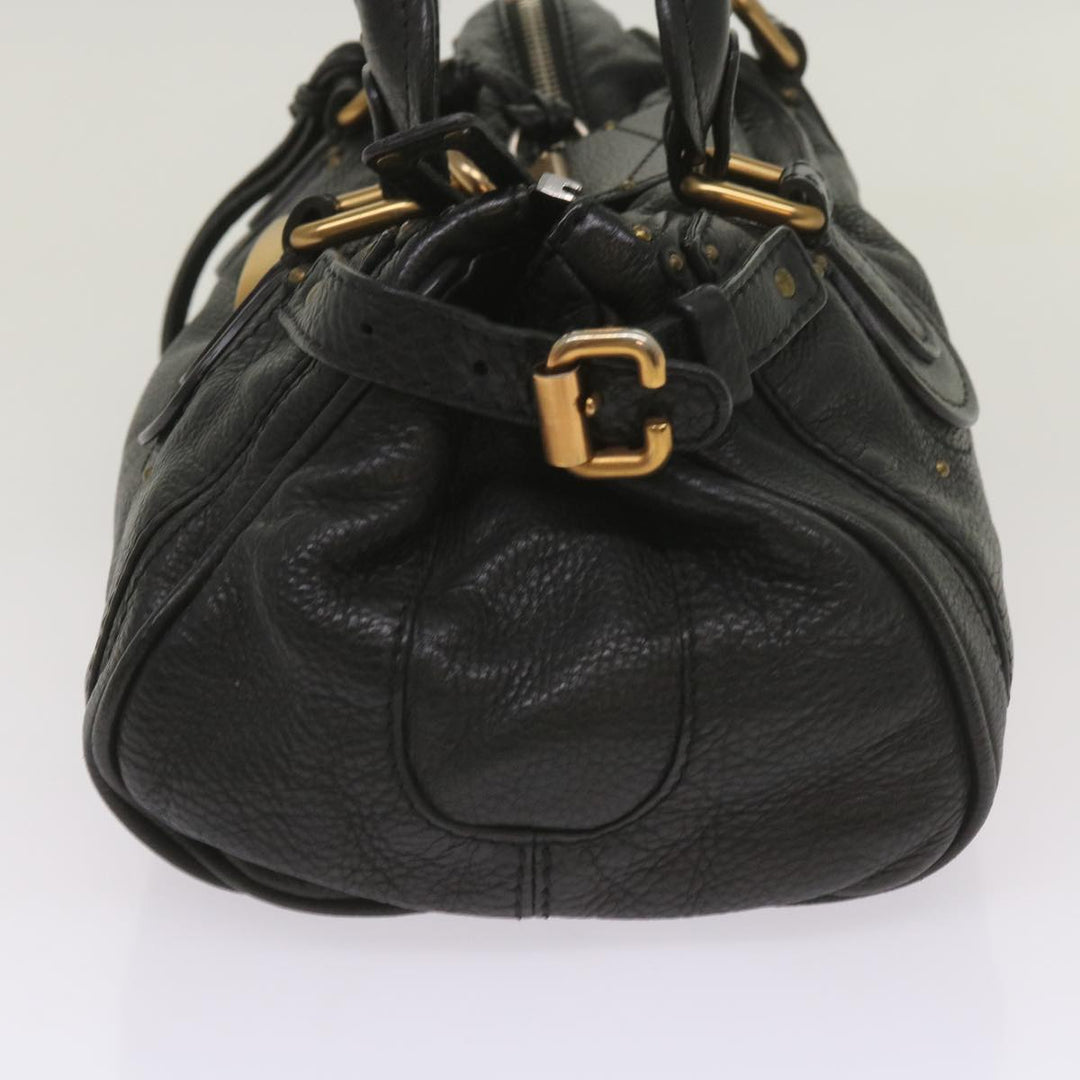 Chloe Paddington Shoulder Bag Leather Black 66642