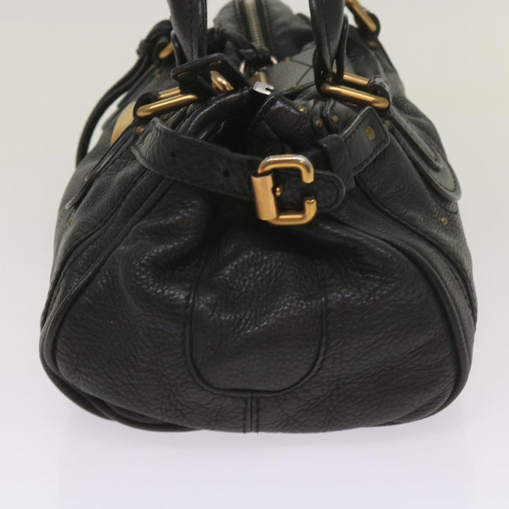 Chloe Paddington Shoulder Bag Leather Black 66642