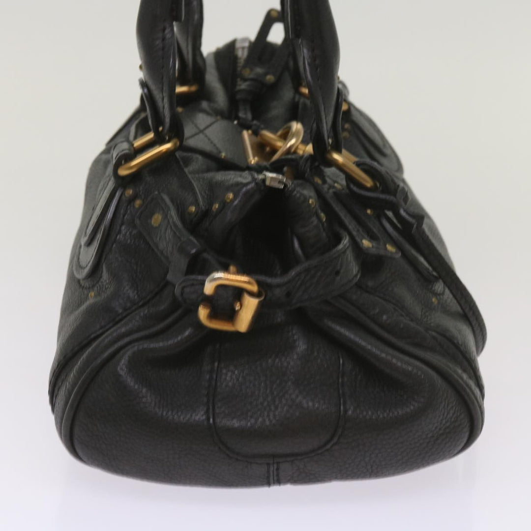 Chloe Paddington Shoulder Bag Leather Black 66642
