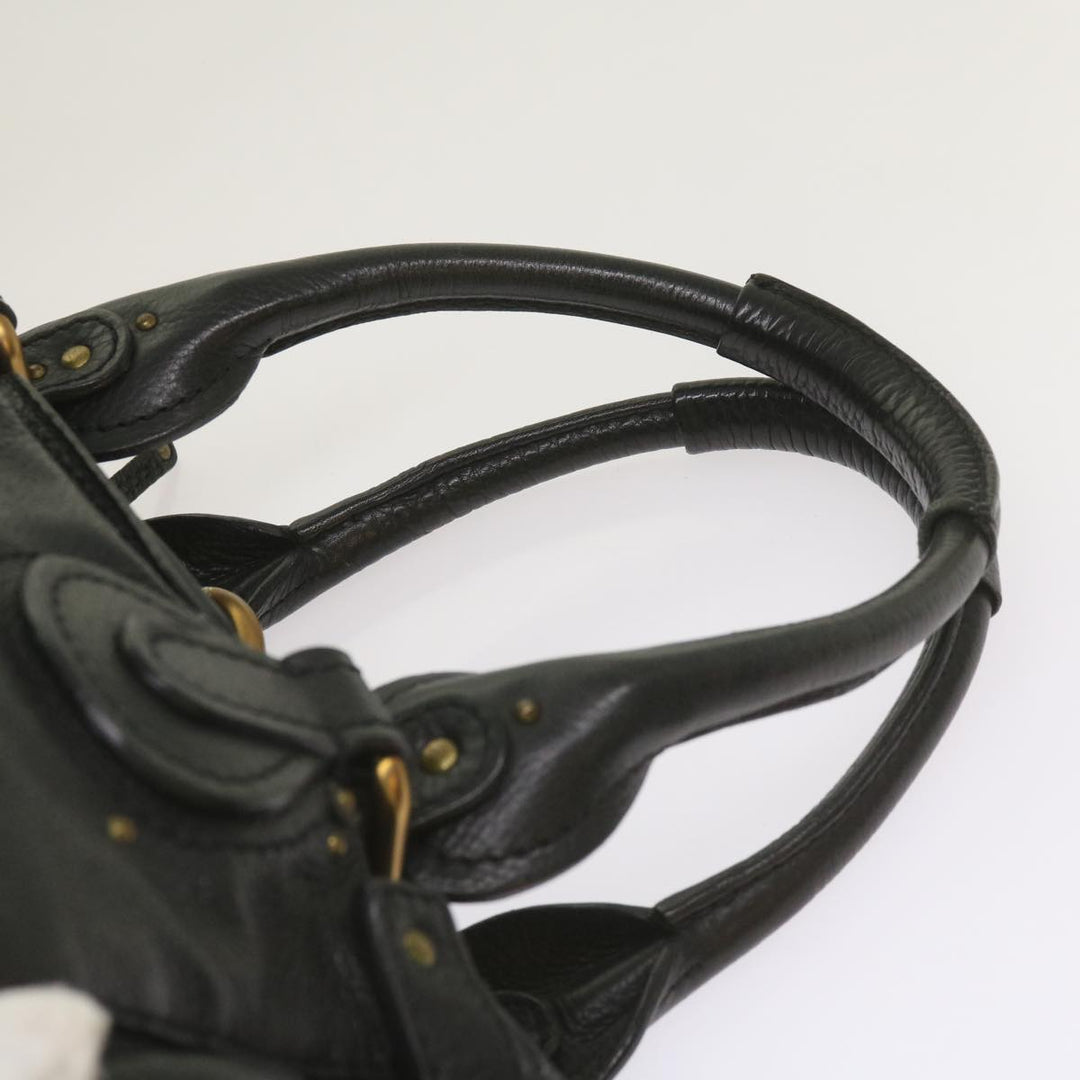 Chloe Paddington Shoulder Bag Leather Black 66642