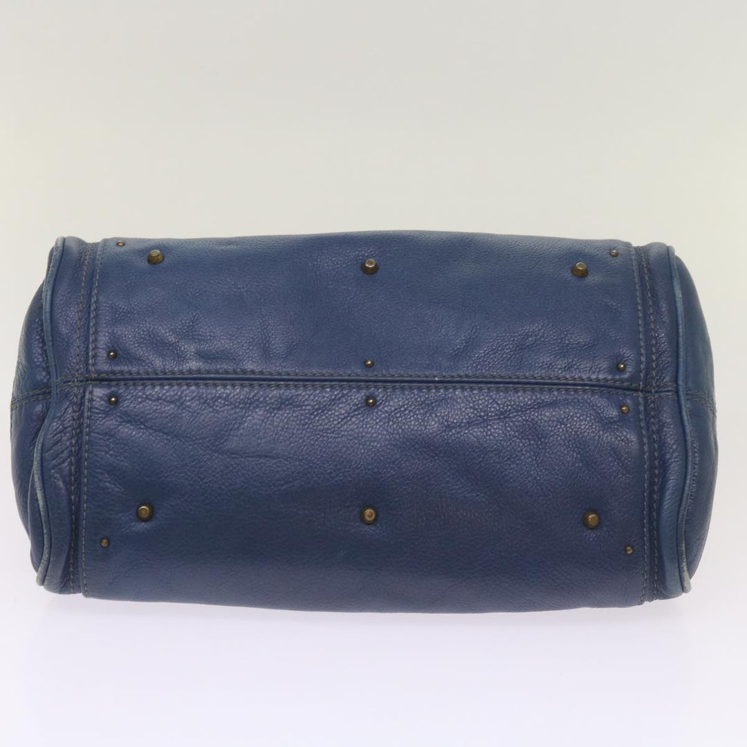 Chloe Paddington Shoulder Bag Leather Blue 66849