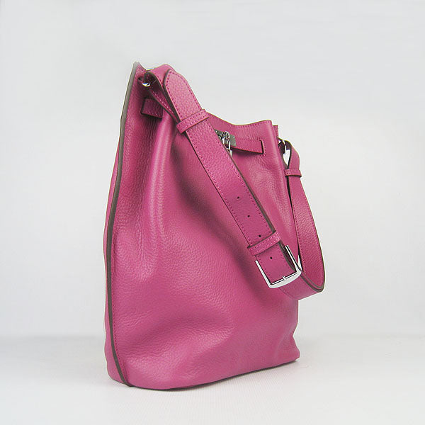 Hermes Nappa Leather Shoulder Bag H2804 peach Silver