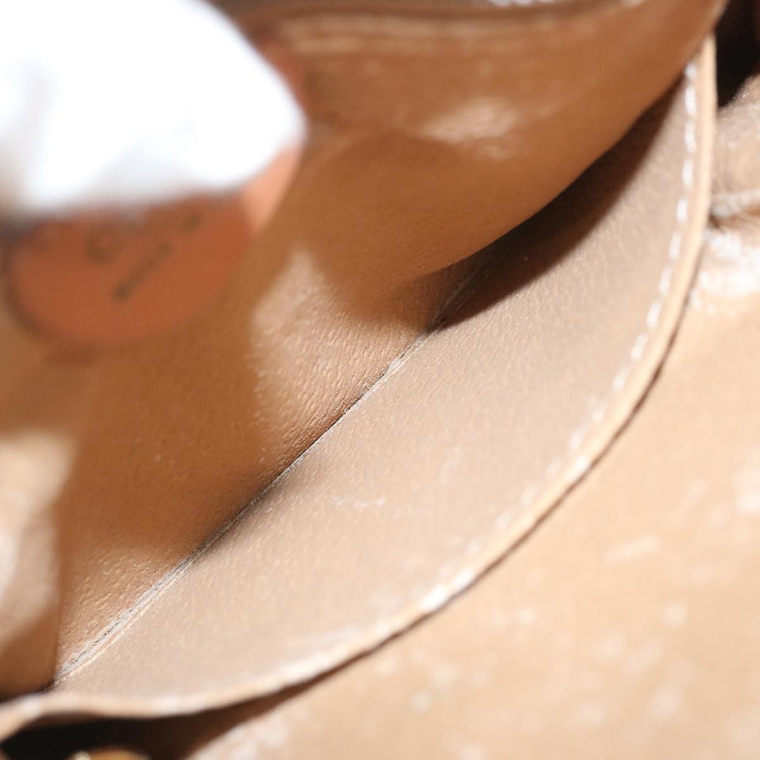 Celine Macadam Canvas Shoulder Bag PVC Leather Brown Auth 66919