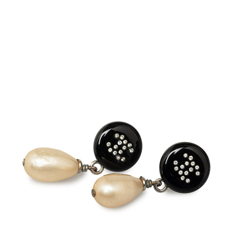 Top Quality Chanel Coco Rhinestone Pearl Swingpiece Black Metal  Chanel