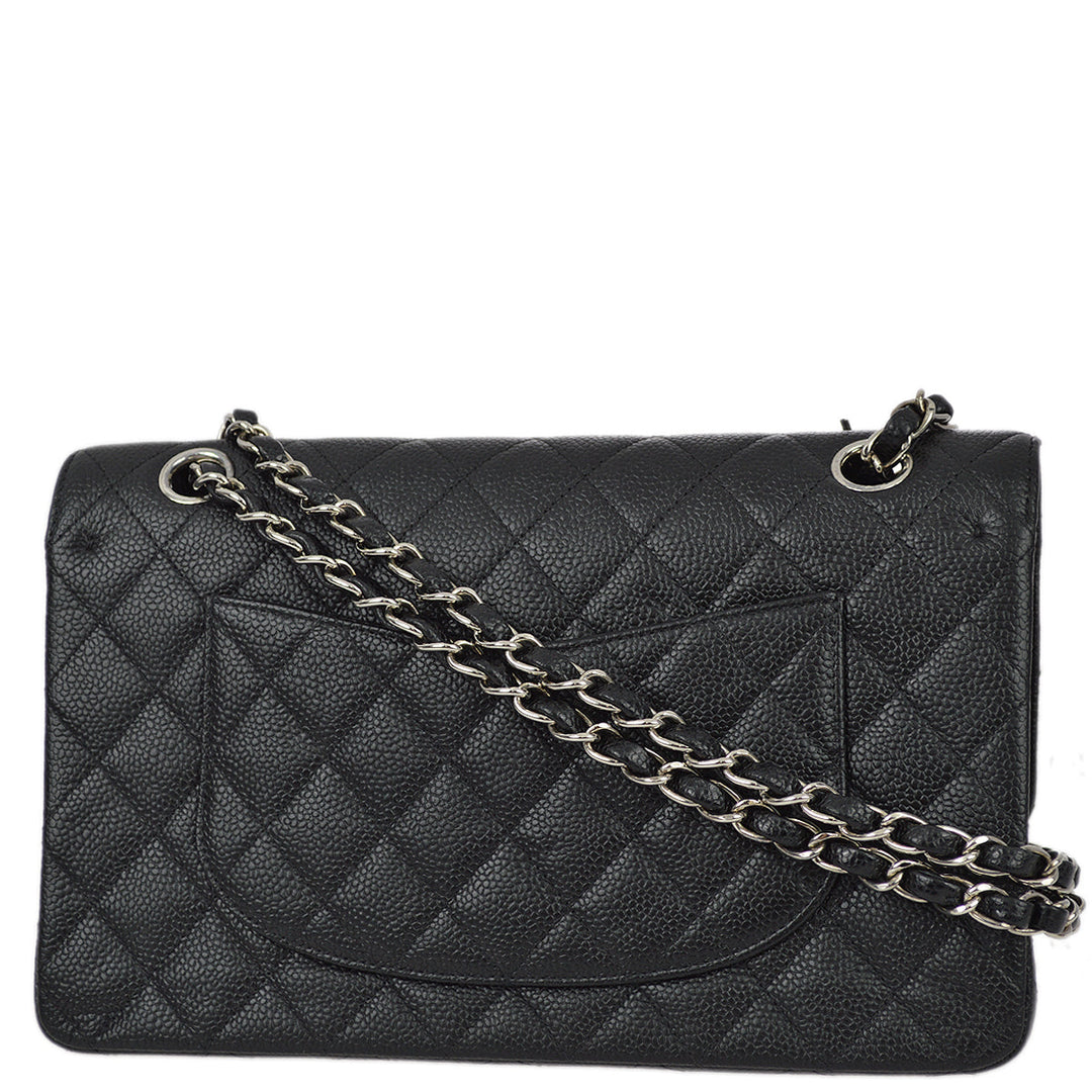 Top Quality Chanel Black Caviar Medium Classic Double Flap Shoulder Bag