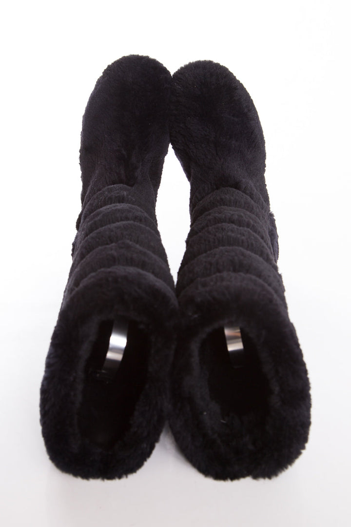 Jimmy Choo Black Fur Boots SZ 37