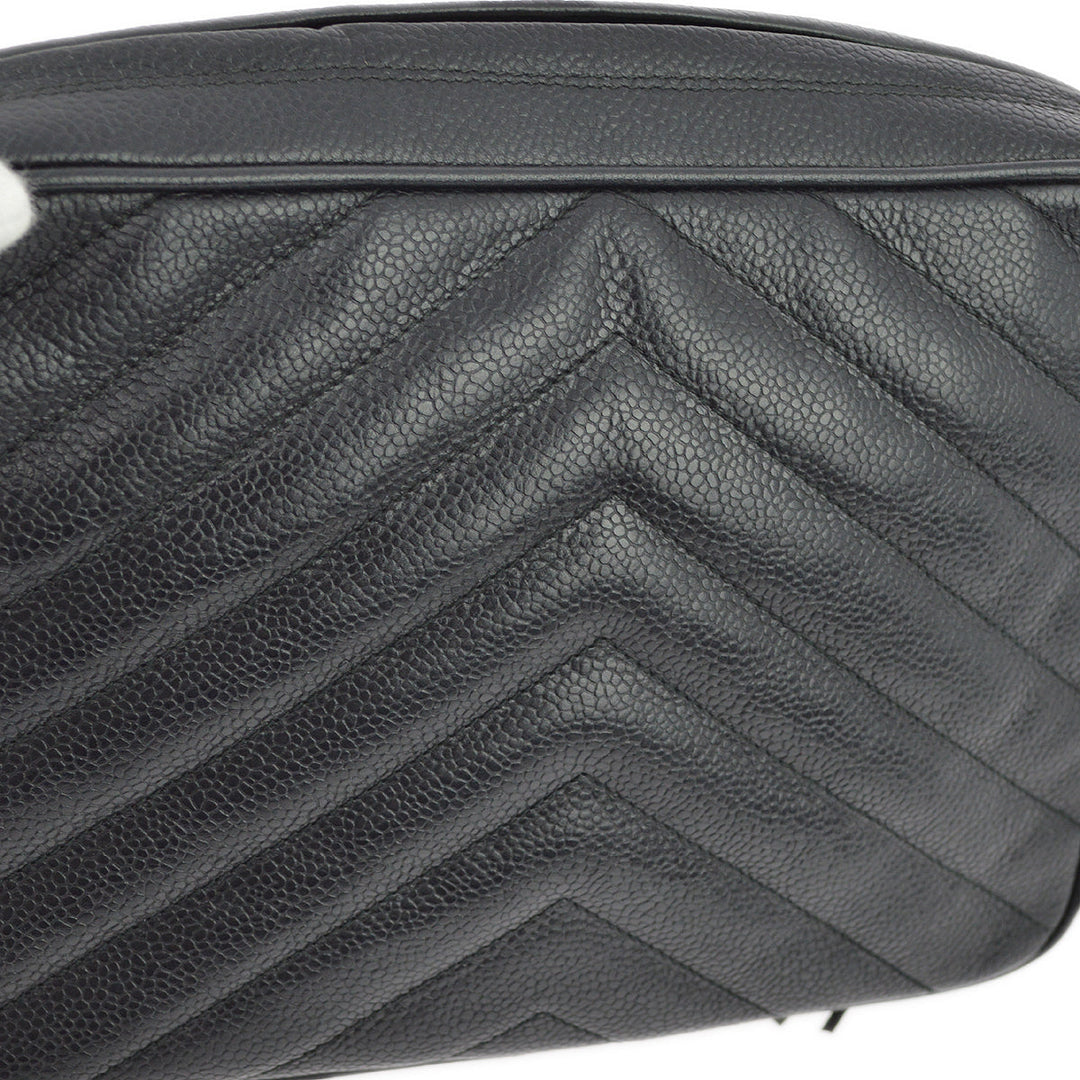 Top Quality Chanel Black Caviar Skin Pocket Camera Bag