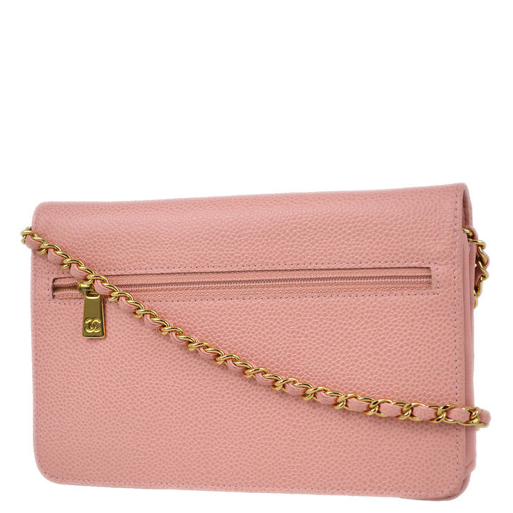 Top Quality Chanel 2003-2004 Pink Caviar Timeless WOC Wallet