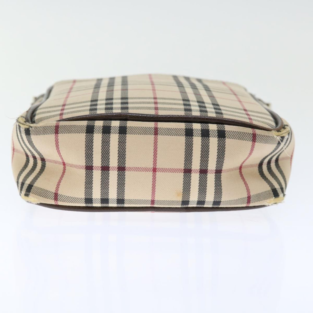BurberrySs Nova Check Shoulder Bag Canvas Beige Auth 67085