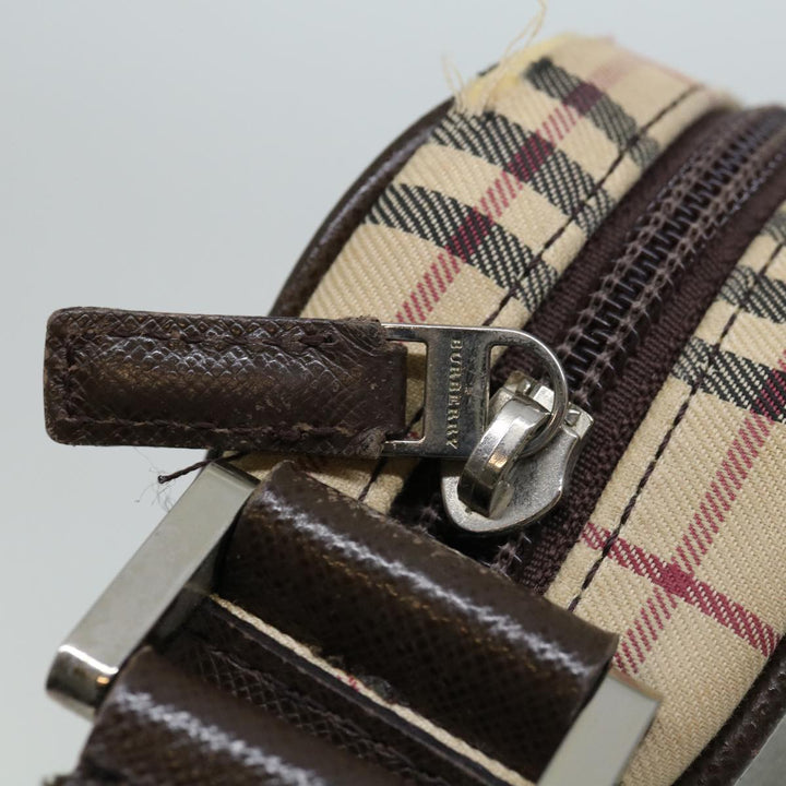 BurberrySs Nova Check Shoulder Bag Canvas Beige Auth 67085