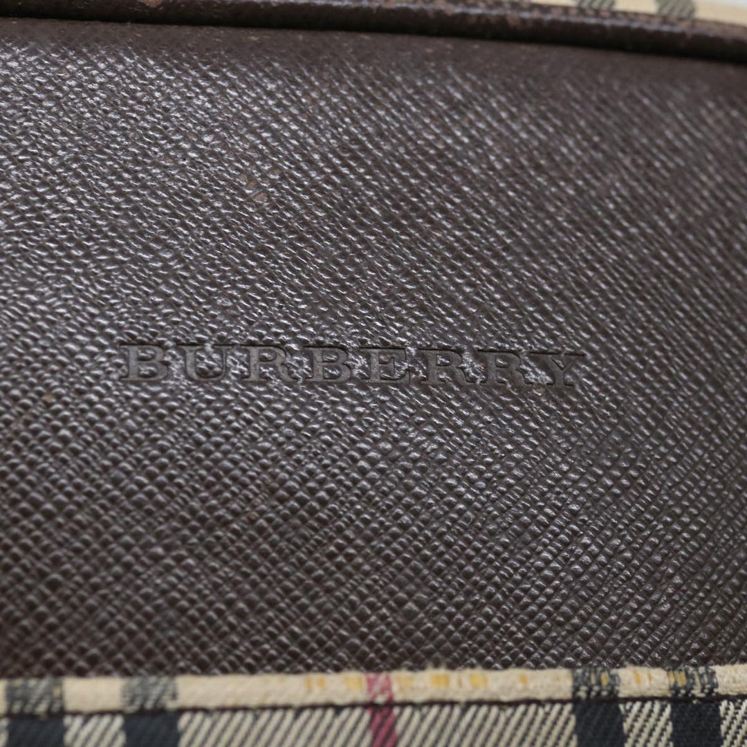 BurberrySs Nova Check Shoulder Bag Canvas Beige Auth 67085