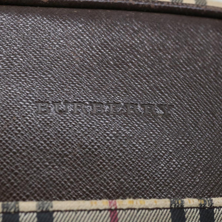 BurberrySs Nova Check Shoulder Bag Canvas Beige Auth 67085