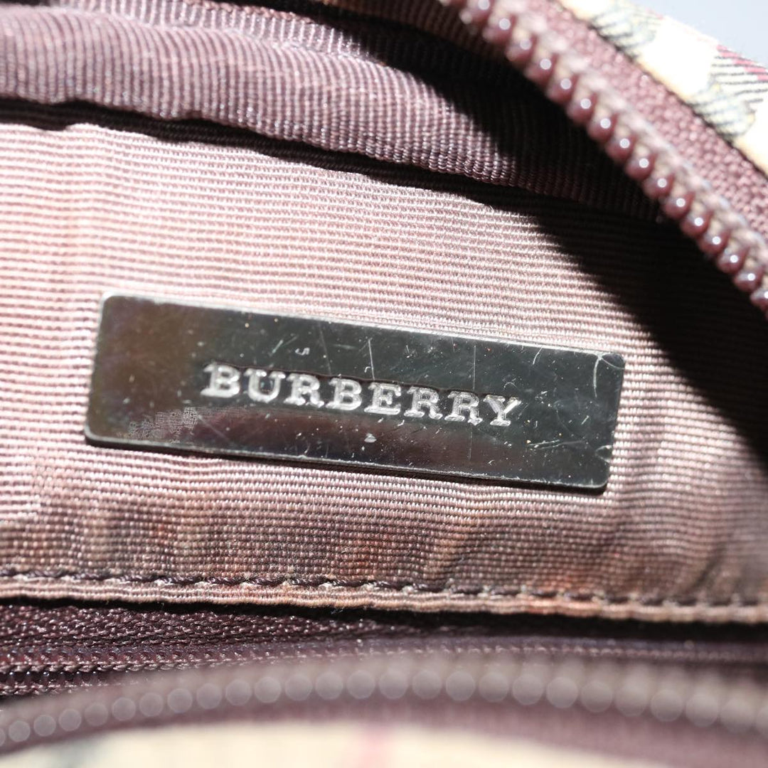 BurberrySs Nova Check Shoulder Bag Canvas Beige Auth 67085