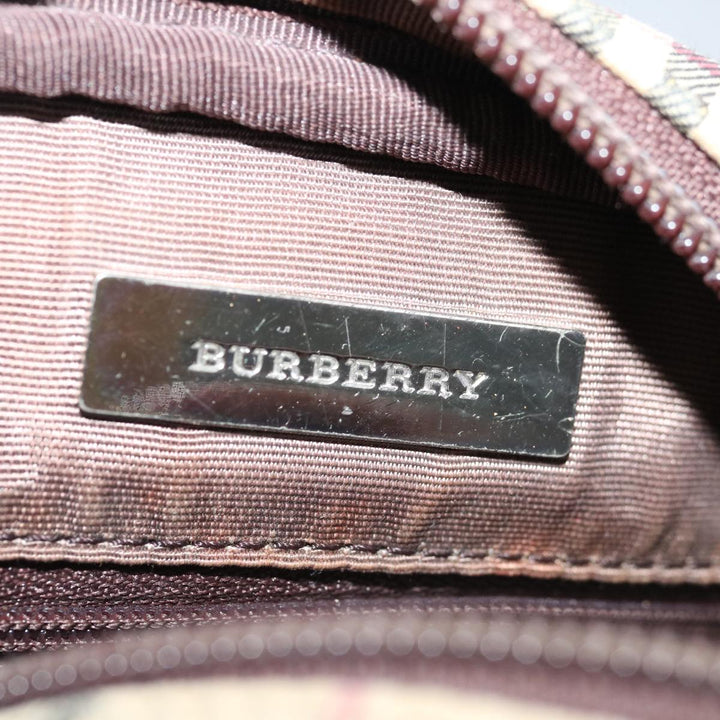 BurberrySs Nova Check Shoulder Bag Canvas Beige Auth 67085