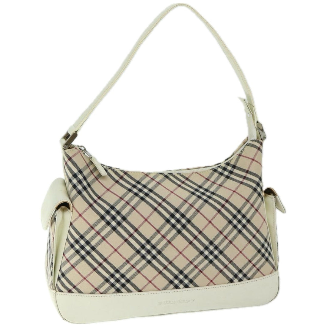 BURBERRYSs Nova Check Shoulder Bag Canvas Beige Auth 67086
