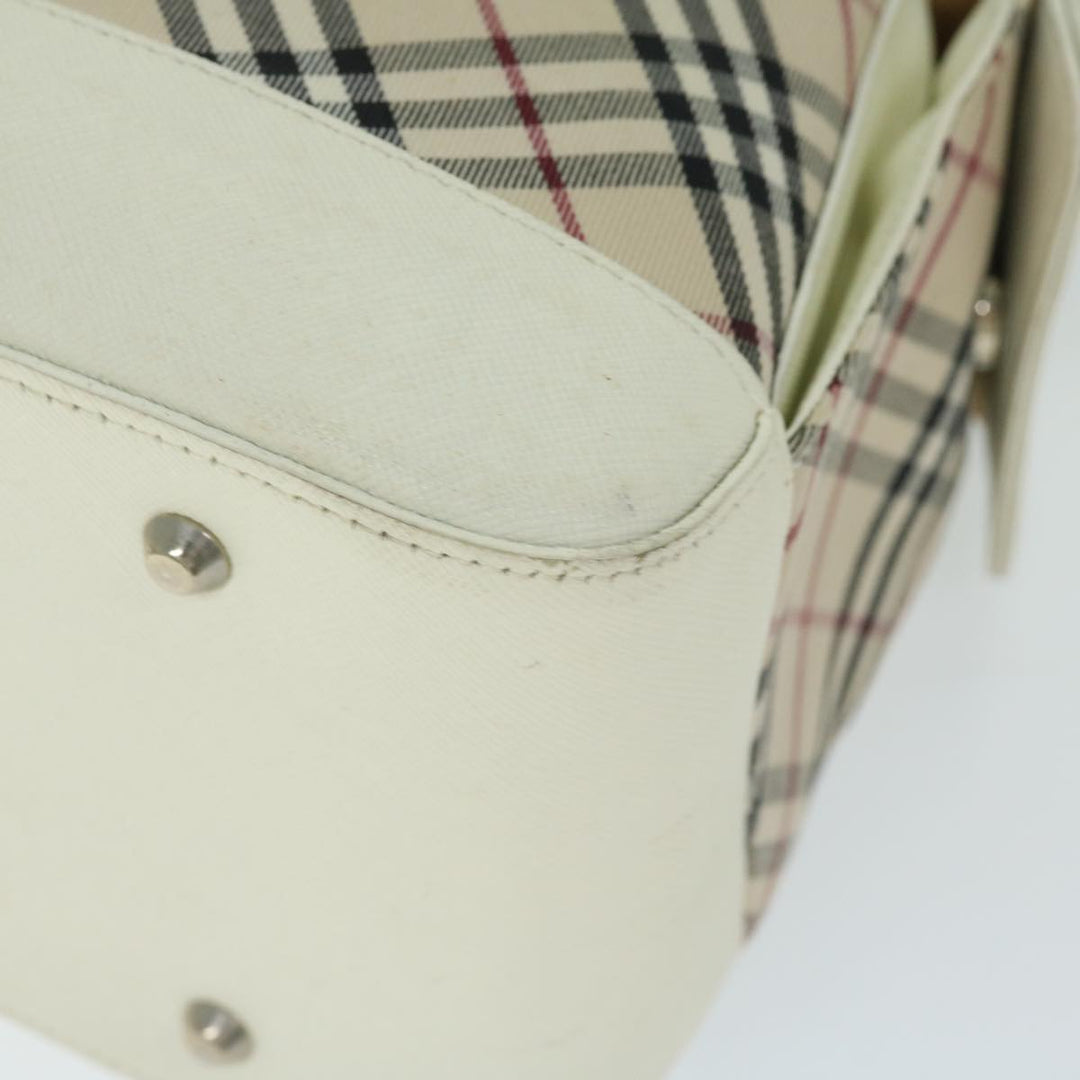 BURBERRYSs Nova Check Shoulder Bag Canvas Beige Auth 67086
