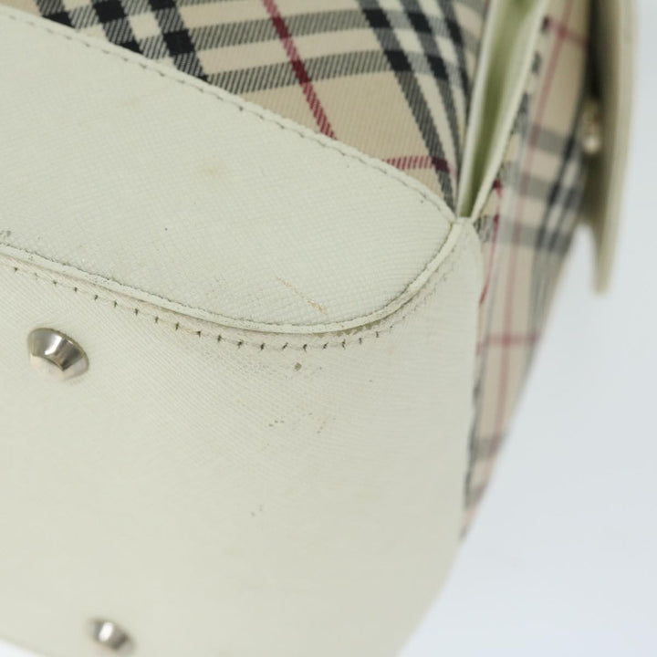 BURBERRYSs Nova Check Shoulder Bag Canvas Beige Auth 67086